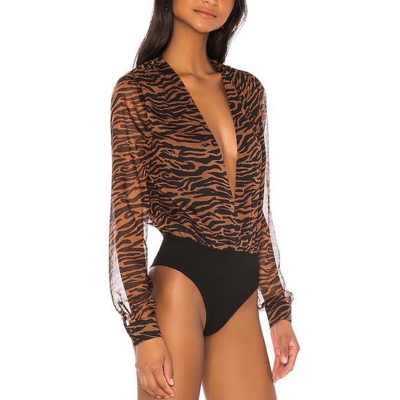 Majorelle Joanna Bodysuit Revolve Zebra Print NWT - Picture 4 of 7